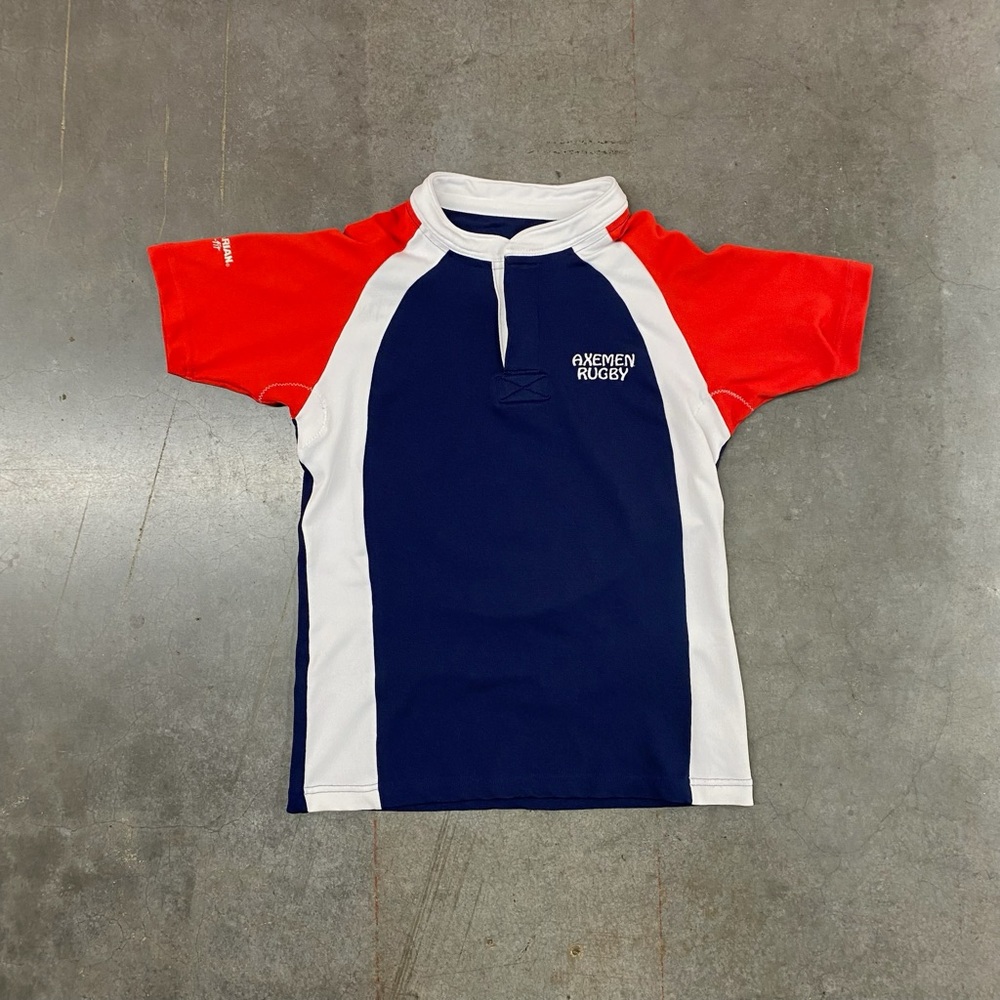 Barbarian Pro Fit Axemen Rugby Jersey Navy Red White Mens‎ Size L